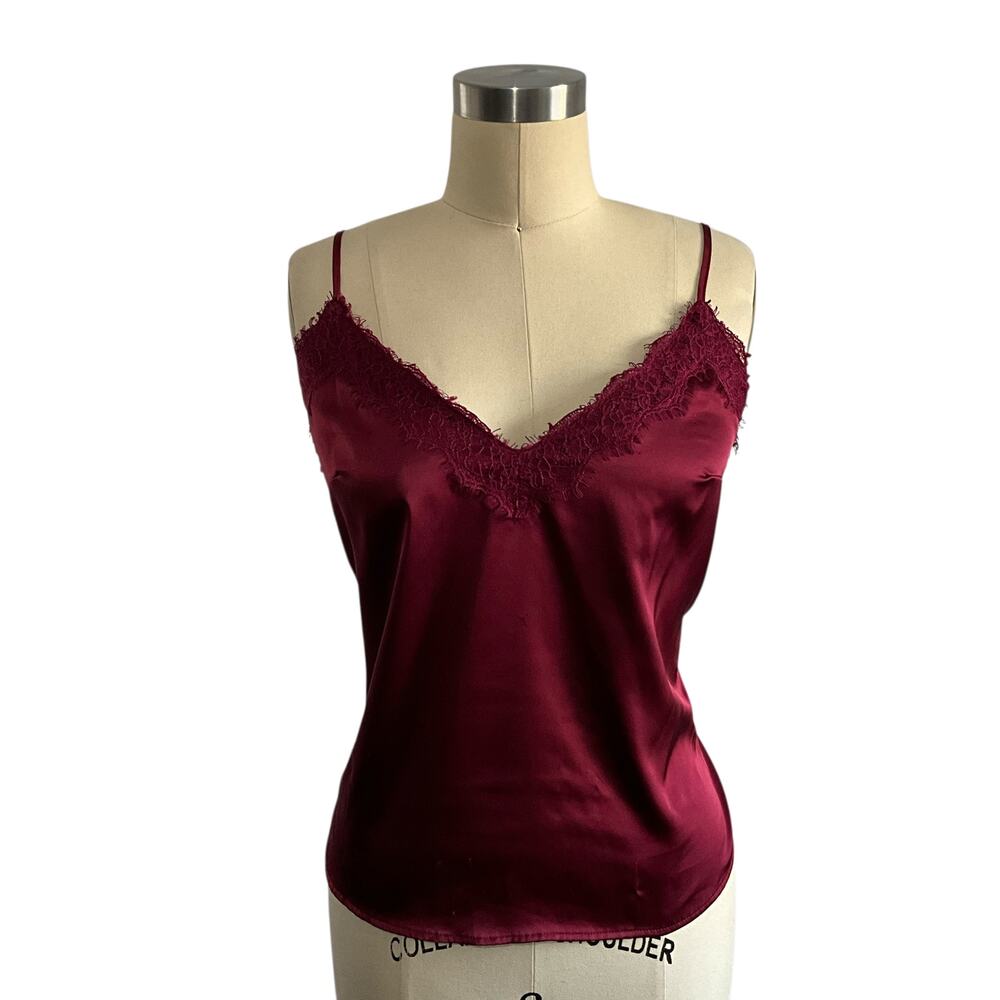 Forever 21 Silky Burgundy Night Cami: Size S